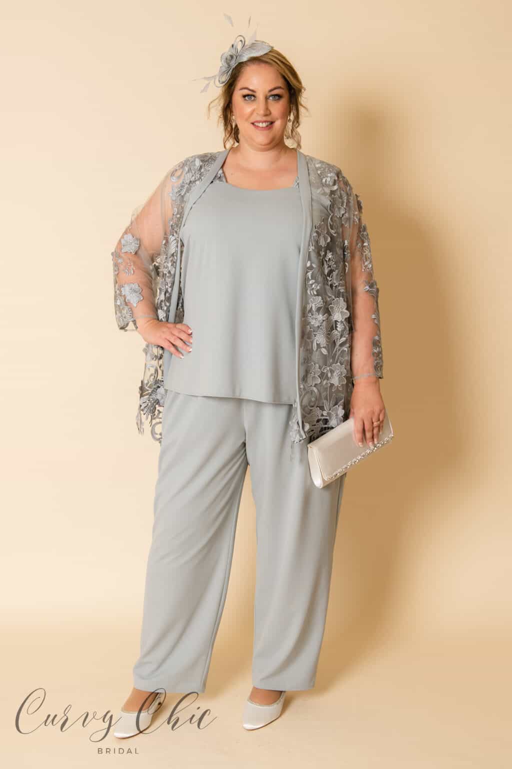 Daphne Silver fox mother of the bride groom trouser suit with jacket Daphne Silver fox mother of the bride groom trouser suit with jacket