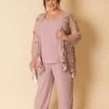 Daphne Frosted Pink plus size trouser suit Daphne Frosted Pink plus size trouser suit