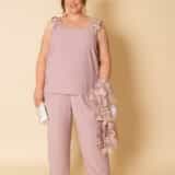 Daphne plus size trouser suit 2 Daphne jacket off