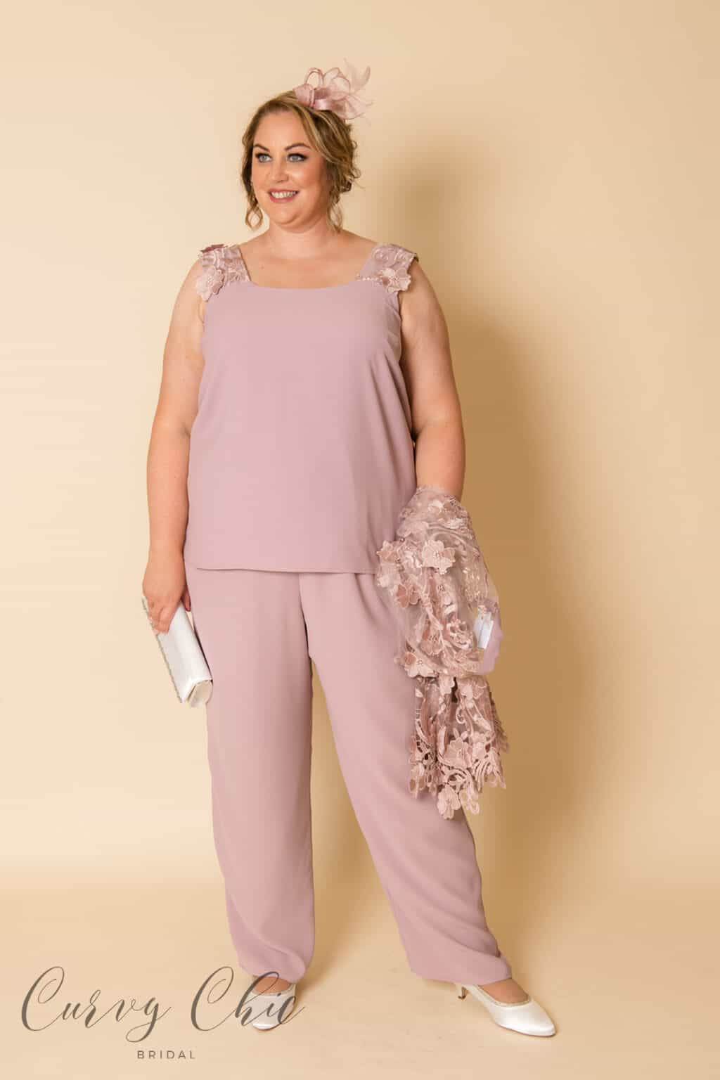 Daphne plus size trouser suit 3 Daphne jacket off