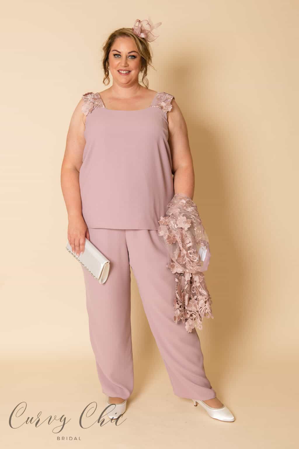 Daphne plus size trouser suit 4 Daphne jacket off