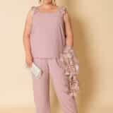 Daphne plus size trouser suit 4 Daphne jacket off