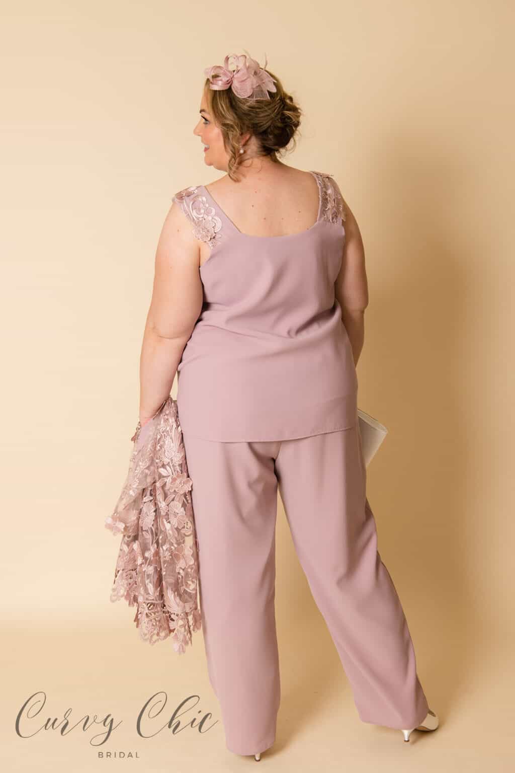 Daphne plus size trouser suit 5 Daphne jacket off back