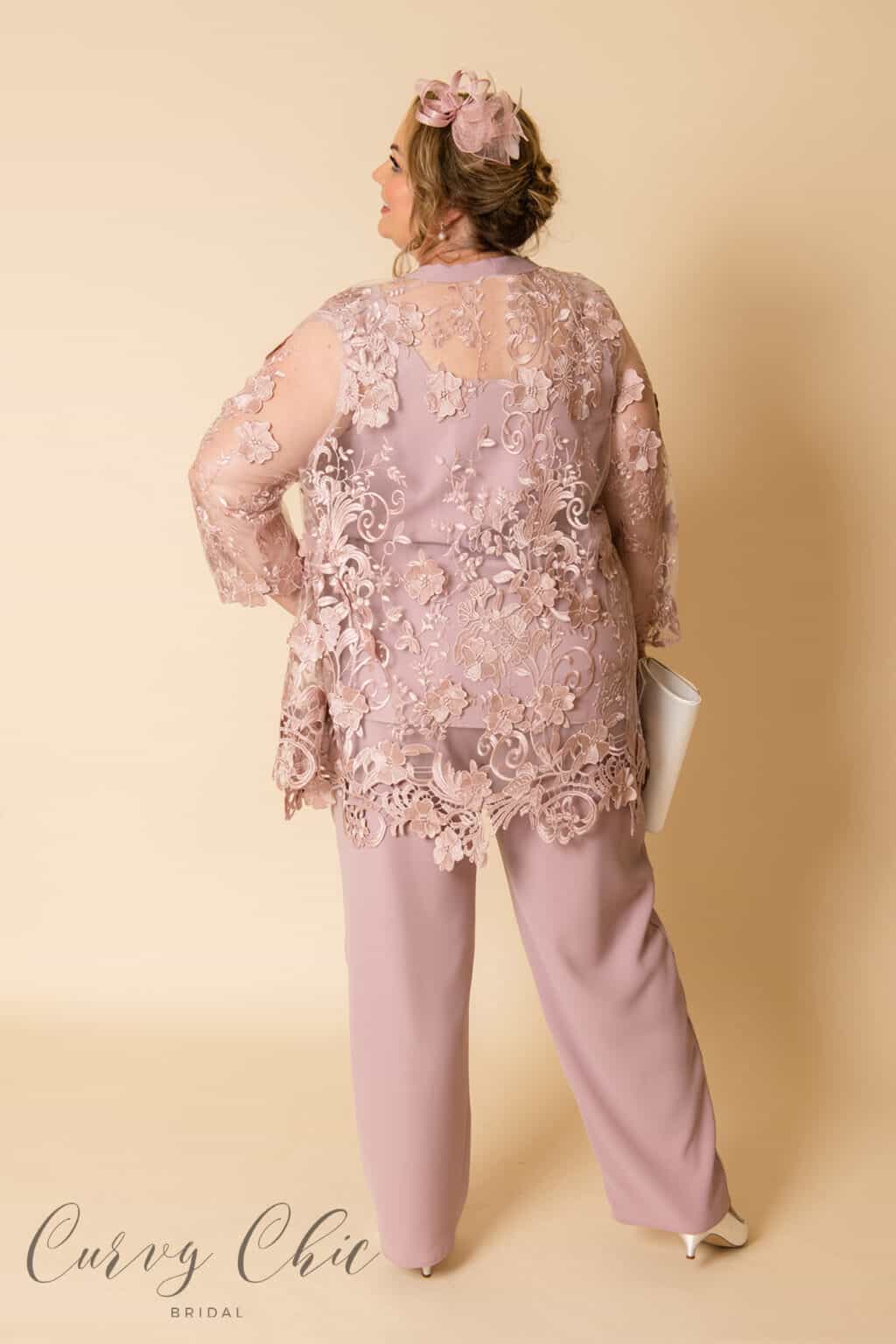 Daphne plus size trouser suit back Daphne back