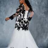 MB2026-mimi plus size fitted wedding dress black