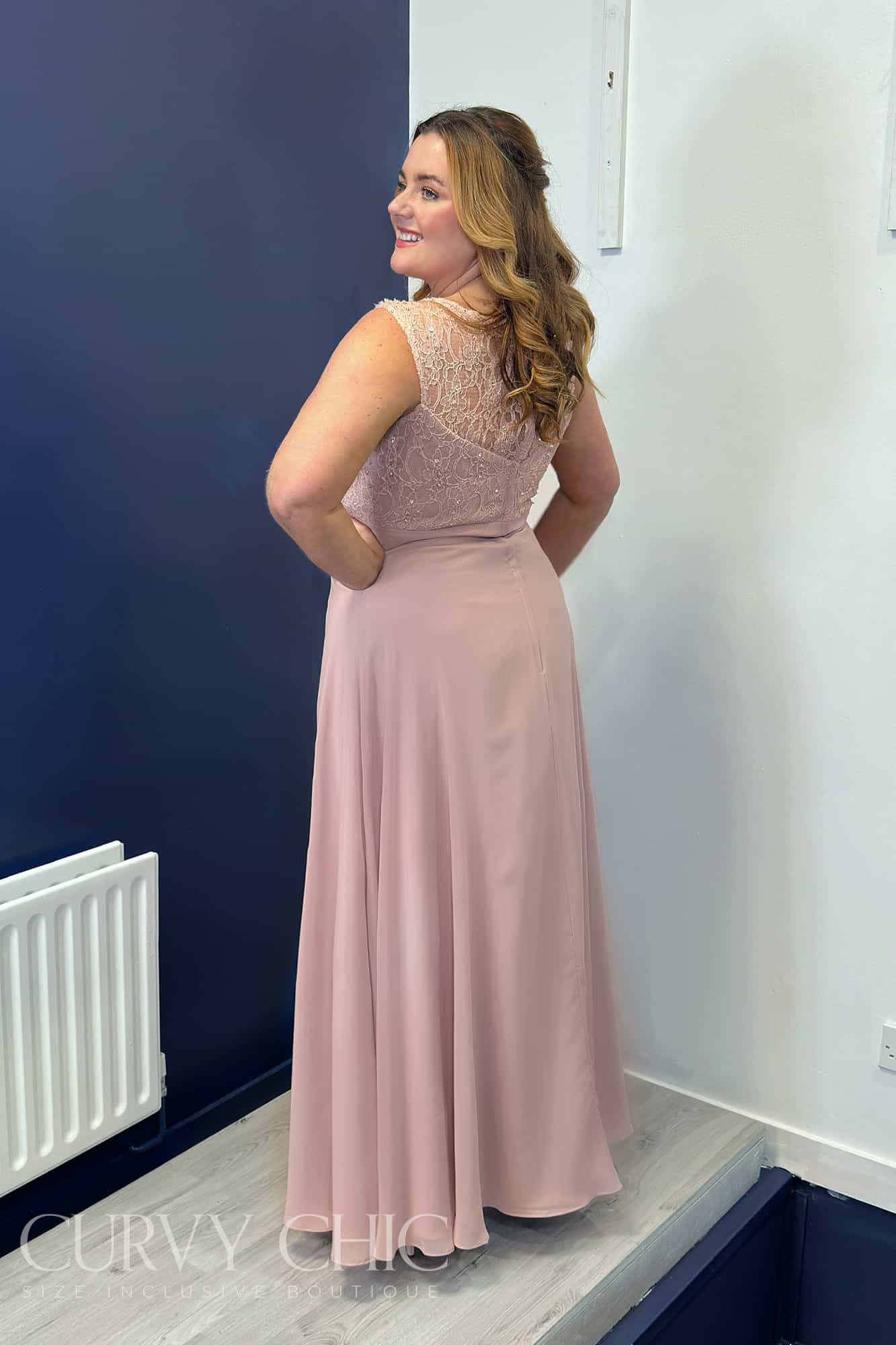 Odette-Blush-pink-bridesmaid-formal-plus-size-Dress-3 Odette Bridesmaid Dress Blush back