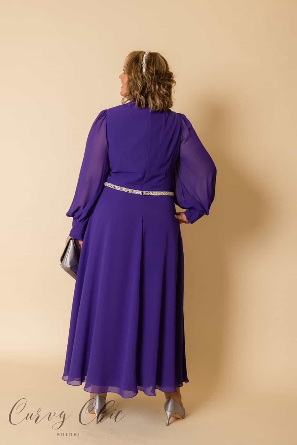 dark purple mother of the bride full length belted dark purple plus size dress 29708