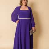 dark purple mother of the bride full length belted dark purple plus size dress 29708
