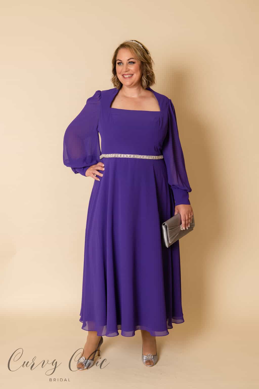 dark purple mother of the bride full length belted dark purple plus size dress 29708