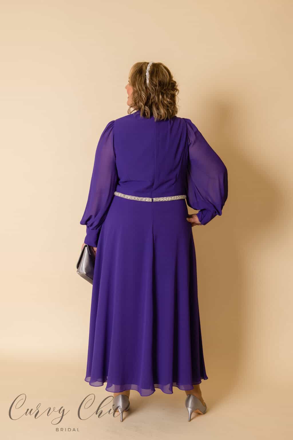 dark purple mother of the bride full length belted dark purple plus size dress 29708