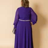 dark purple mother of the bride full length belted dark purple plus size dress 29708