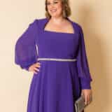 dark purple mother of the bride full length belted dark purple plus size dress 29708