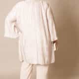 DU453 plus size mother of the bride:groom trouser suit UK Veromia oyster chiffon trouser suit for special occasions back