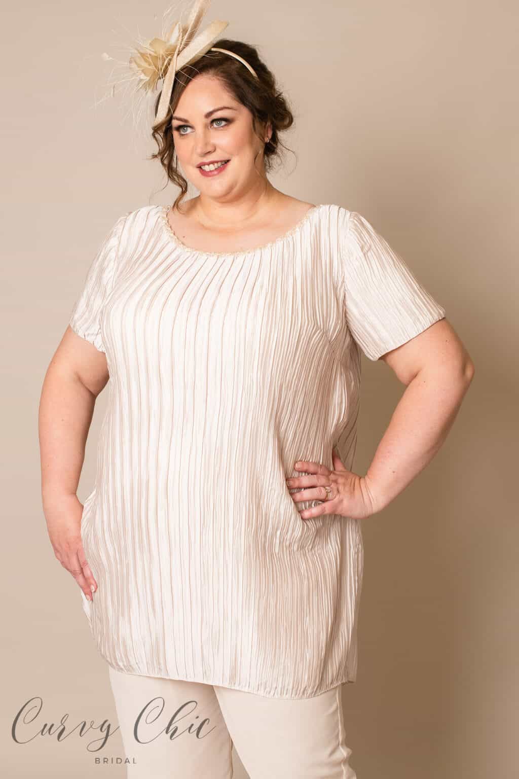 DU453 plus size mother of the bride:groom trouser suit champagne NI DU-453 plus size mother of the bride groom trouser suit without jacket