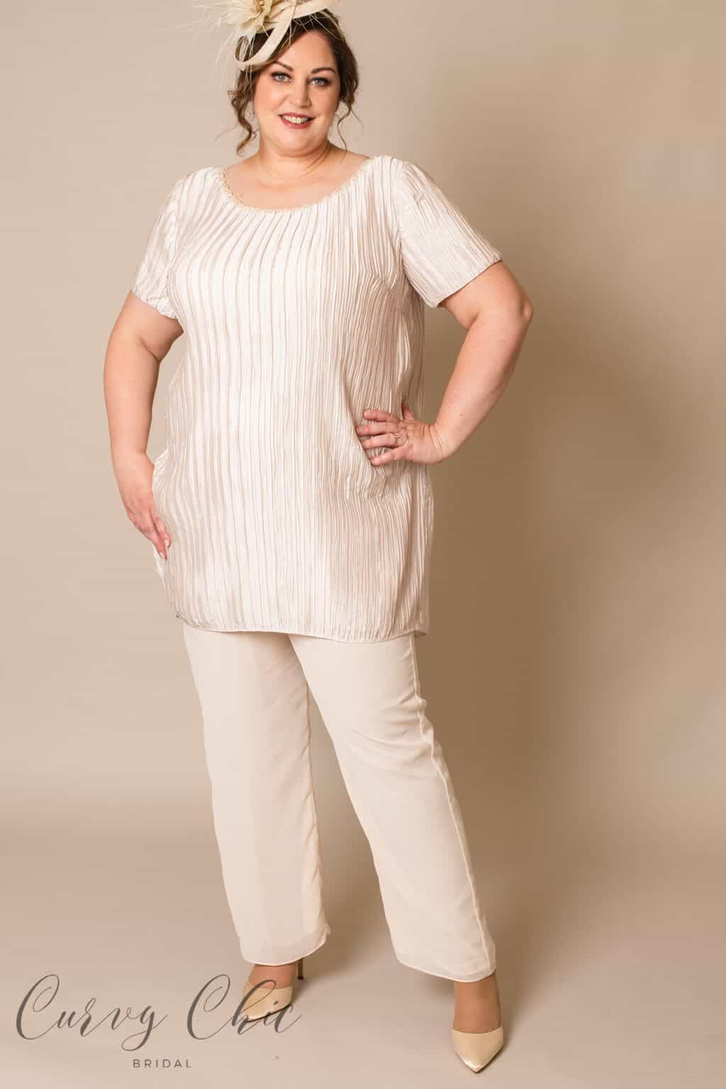 DU453 plus size mother of the bride:groom trouser suit with jacket DU-453 plus size mother of the bride groom trouser suit
