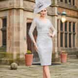 991917_platinum-3 Platinum Mother of the Bride midi dress and jacket set by Veni Infantino in UK size 16