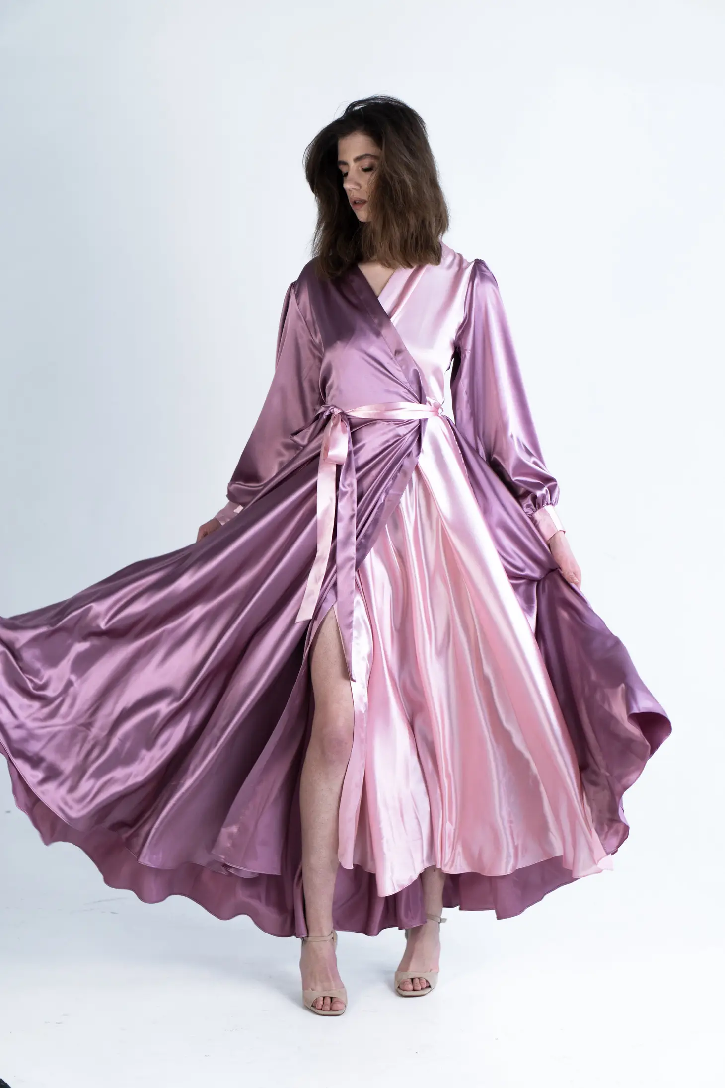 Light and dark purple wrap dress Light and dark purple wrap dress