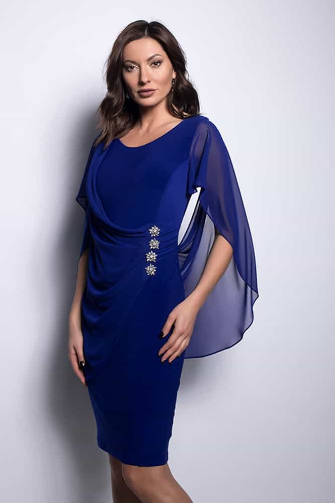 209228-Imperial Blue Midi Dress frank lyman