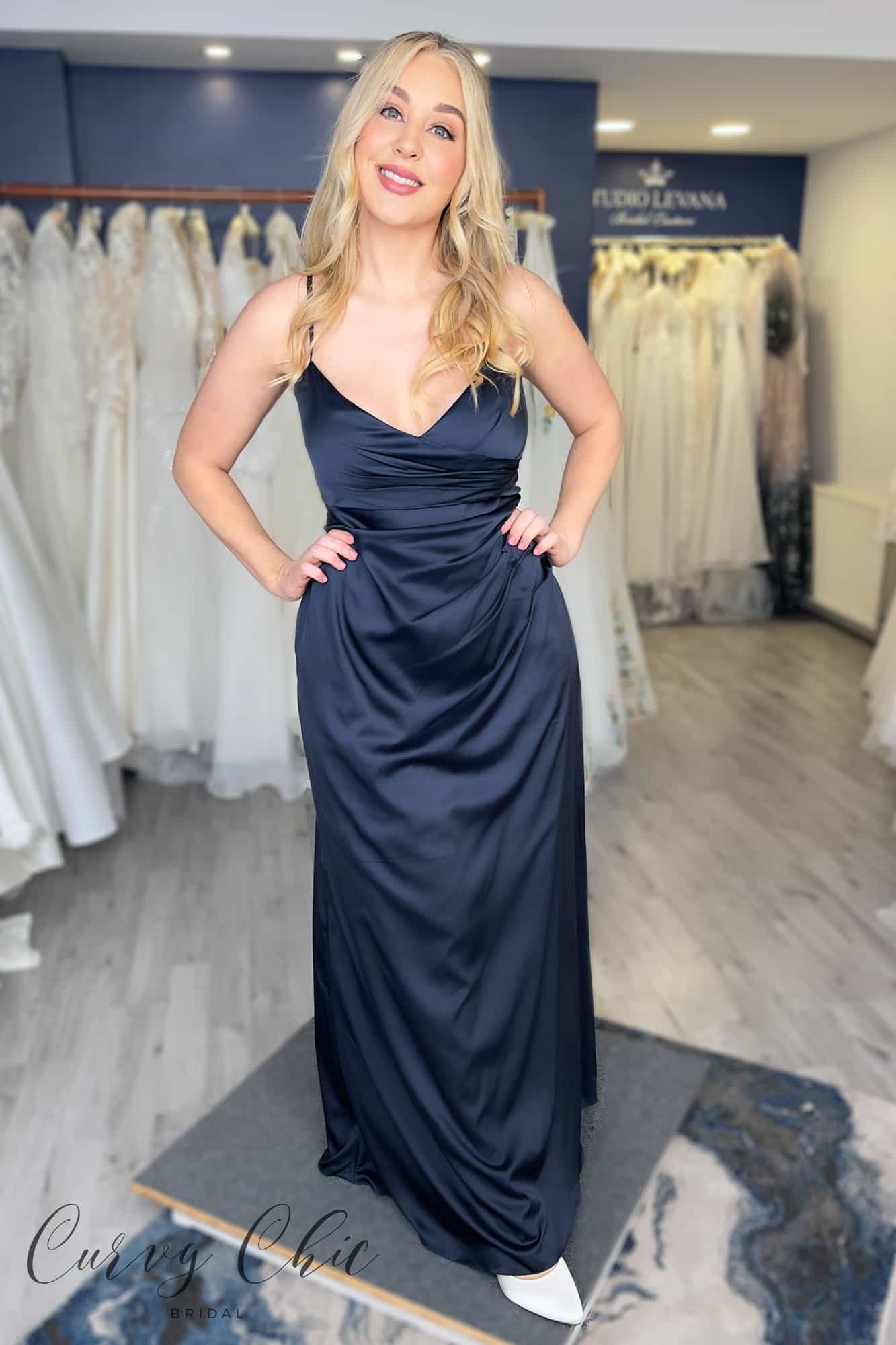 Honora-HN4005-Navy-Satin-Bridesmaid-Strappy-Dress-Richard-Designs-