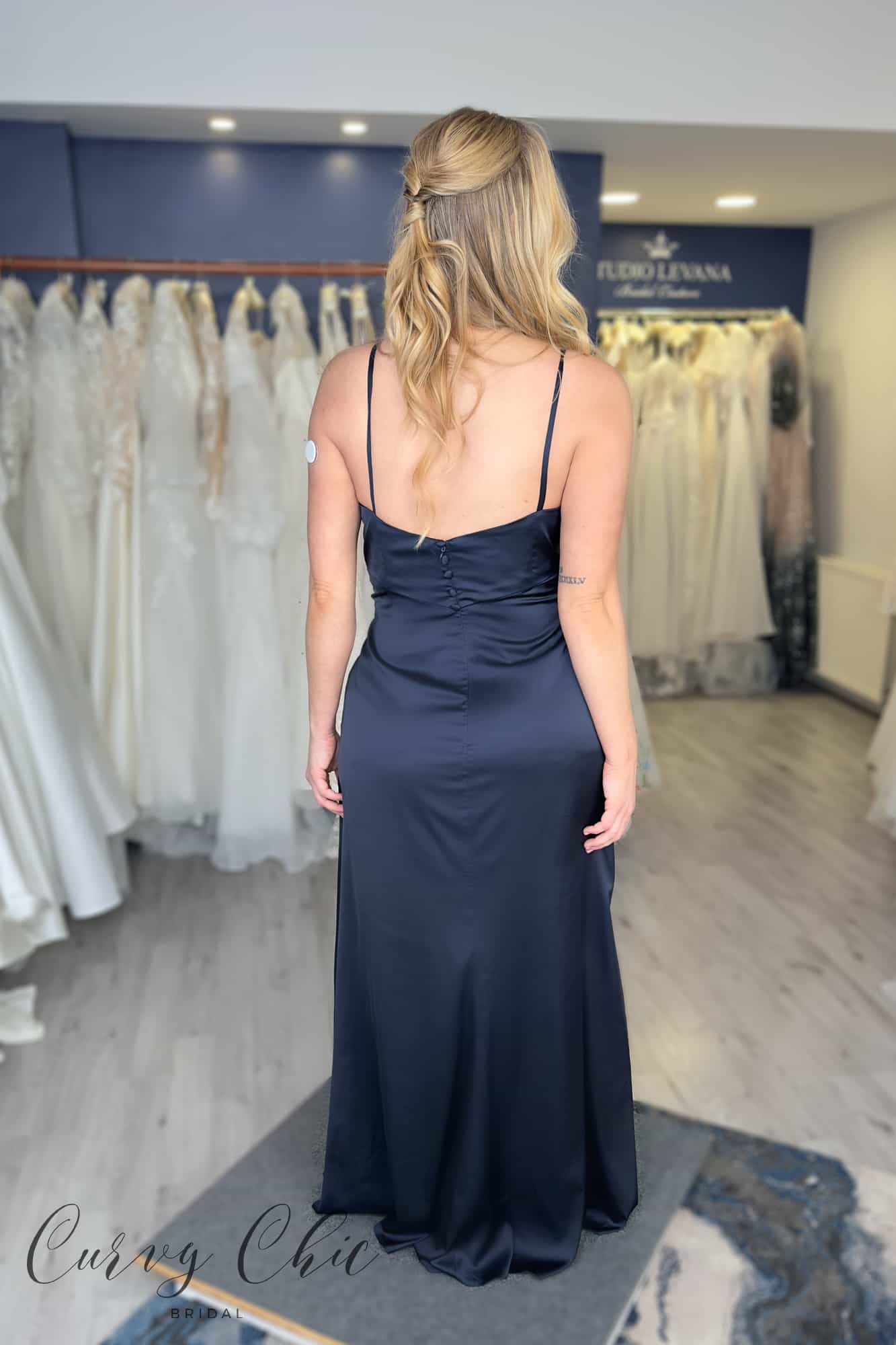 Honora-HN4006-Navy-Strappy-Bridesmaid-Dress-Back
