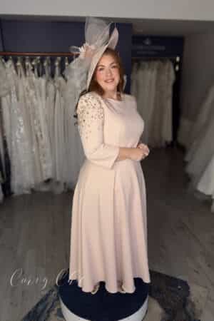 Veni Infantino A Line Dress in Blossom beaded shoulders 992576